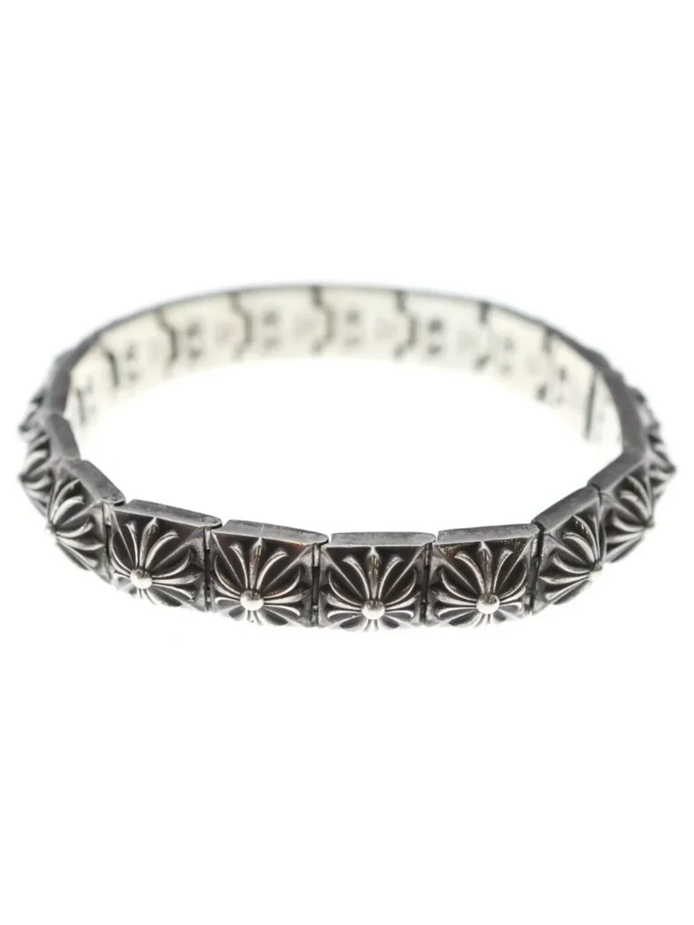 Chrome Hearts Pyramid Pls 8 Plus Ble Silver Bracelet